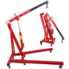 Red Mobile 1 Ton Folding Hydraulic Engine Mechanics Crane Hoist Lift Jack Stand