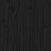 Bed Frame with Headboard Black 200x200 Solid Wood V5N9