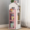 Rotating Bookshelf Kids Bookcase Toys Storage Floor Standing Castle Display Rack
