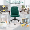 Velvet Rocking Chair Home Office Computer Desk Chair Adjustable Swivel Green