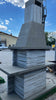 Light Grey Masonry BBQ Barbecue Garden Grill Wood and Charcoal Cooking Massive
