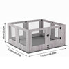 Heavy Duty Dog Playpen Shatter-proof Glass Pet Enclosure Crate Cage Indoor Fence