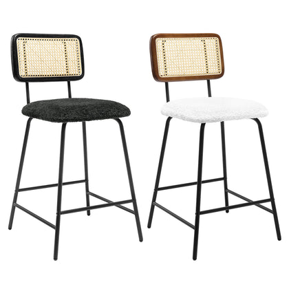 1/2/4/6x Breakfast Bar Stool w/ Backrest Footrest Cafe Lounge Kitchen Pub Chair