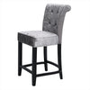 Crushed Velvet Stud Bar Stool Cafe Kitchen Barstool Dining Chair Knocker Back