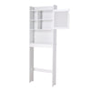 Slim Over The Toilet Storage Cabinet Wooden Bathroom Toilet Organizer Shelf Unit