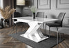 Extendable Table 140-180x80cm Kitchen White Gloss FAST FREE POSTAGE
