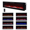 40-60" Electric Insert Fire LED Fireplace 9-12 Flame Wall/Inset Mount/Freestand