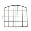 Retro Window Style Black Metal Metal Frame Wall Mirror Garden Home Hallway Decor