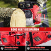 52cc Petrol Chainsaw 20" Bar 55cm Cut 2-Stroke Easy-starting Heavy Duty Wood Saw