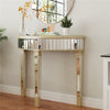 Luxury Mirrored Console Table Hall Living Room Table Half Moon Dressing Table