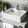 480mm Counter Top Basin Rectangle Cloakroom Bathroom Sink White Ceramic Basin