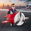 12V Battery Powered Kids Ride On Plane Car Toy Toddlers Electric Airplane