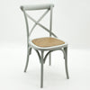 Grey Cross Back Dining Chair Comfortable & Stylish Oak Wooden Home Cafe Office