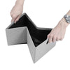 Folding Storage Ottoman Box Drawer Footstool Foldable Bench Chair Footrest Linen