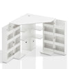 Corner Dressing Table Desk Cupbpard Workstation Foldable Shelf Storage Display