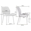 Set of 2 Velvet Dining Chairs Upholstered Armless Side Chairs Thick Cushion Seat