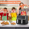 Digital Air Fryer Double Baskets 1700W Power Oven LCD Non-stick Oil Free 4.5L*2