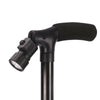 FOLDABLE WALKING STICK WITH LED LIGHT DISABILITY ALUMINIUM HEAVY DUTY CANE TORCH