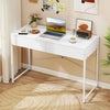 Multipurpose Computer Workstation Vanity Table-White