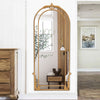 Vintage Antique Gold Arched Full Length Mirror 4ft 6ft Home Living Room Bedroom