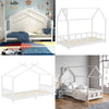 Pine Wooden House Style Canopy Bed Kids Single Tree House Bed Frame Boys Girls