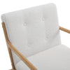 NEW Wooden Frame Reading Armchair Teddy Fleece Single Sofa Leisure Accent Chair