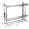 2/3 Tier Aluminum Basket Shower Rack Bathroom Storage Shelf Towel Rail Holder