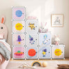 Portable Baby Dresser Clothes Storage 12 Cubes Children Wardrobe-White