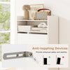 Freestanding Wooden Shoe Rack with Open Storage-White