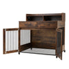 Wooden Dog Crate Pet Cage Indoor Furniture Large Dog House Kennel with Drawer UK