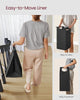 3 Compartment Black Steel MDF Laundry Basket with Removable Bags Organizer