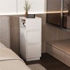 Slim Bedside Tables,Small Narrow Side End Tables w/ Drawers for Bedroom, Living