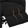 Adjustable Boucle Reclining Chair For Living Room Bedroom Home Theater Black