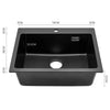New Inset Quartz Stone Single Double Deep Bowl Kitchen Sink w/Drainer Waste Kit