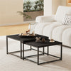 FATIVO Marble Nesting Coffee Table Stacking Table fr Living Room Bedroom Balcony