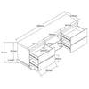 Sydney High Gloss TV Stand in White with 4 Drawers