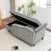 Left Armrest Chenille Chaise Lounge Indoor Lounge Sofa w/Hidden Storage &Pillow