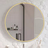 Large Gold Round Wall Mirror Vanity Bathroom Glass Circle Metal Frame Decor 50cm