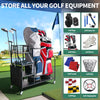 Golf Bag Storage Rack For Garage Double Golf Bag Organizer w/ Lockable Wheels