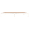 Homgoday Bed Frame White Solid Wood Pine 200x200 , Bedstead Platform Bed M7Q9
