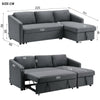 Big Sale Modern 3 Seater Corner Sofa Bed w/Storage Couch Settee Sofabed L Shaped
