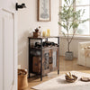Retro Storage Cabinet Sideboard and Buffet Table with Wine Holder Cupboard