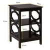 3-Tier Nightstand Sofa Bed Side Table Storage Display Stand End Table with Shelf