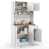Costway 180cm Tall Pantry Cabinet Kitchen Cabinet Freestanding Buffet Cupboard