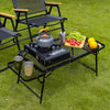 Portable Camping Table Folding Storage Outdoor Desk Mesh Top Height Extendable