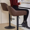2x Bar Stools Breakfast Comfortable Swivel Gas Lift Kitchen Stool Leather Chairs