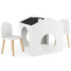 Kids Table and Chair Set Children Wooden Children Activity Desk W/ Chalkboards