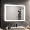 Illuminated LED Light Bathroom Mirror with Demister Touch Sensor Anti-fog 50x70