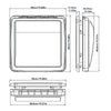 500x500mm Caravan Skylight Motorhome Roof Opening RV Camper Roof Vent W/ Light