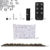 Modern 40 inch Electric Fireplace Mounted Inset/Wall Fire Logs& Crystal Fuel Bed